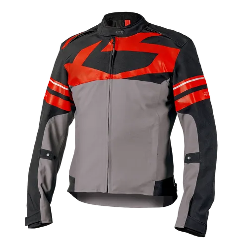 IXS Rapid-STX 2.2 wasserdichte Motorrad Textiljacke, dunkelgrau/schwarz/rot, M - Die IXS Rapid-STX 2.2 Motorradjacke bietet optimalen Schutz bei jedem Wetter. Mit atmungsaktiver solto-TEX® Membran, verstellbaren Belüftungsöffnungen und praktischem Stauraum ist sie ideal für den Einsatz auf der Straße.