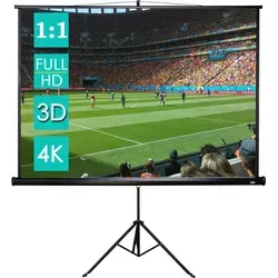 CCLIFE Rolloleinwand mit Stativ 178 cm - Beamer-Leinwände, mobile Stativleinwand mit 178 cm breiter Projektionsfläche für flexibles und einfaches Präsentieren.