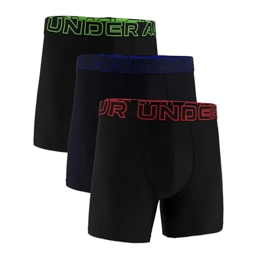 UNDER ARMOUR Herren Boxershorts 3er Pack - Performance Tech Boxer Briefs - Herrenunterhosen im 3er Pack mit atmungsaktivem, schnelltrocknendem Material. Ideal für Sport dank 4-Way-Stretch und funktionalem Eingriff.