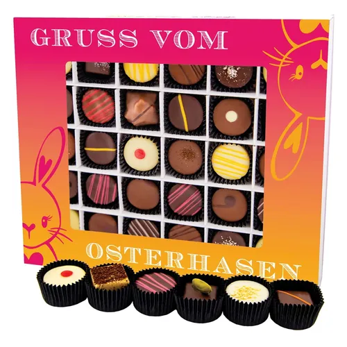 Hallingers Gruß vom Osterhasen XXL Ostern Pralinen Geschenk handmade ohne Alkoho