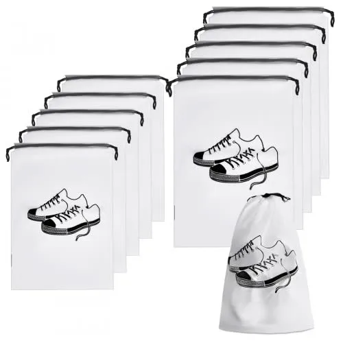 Volumoon 10 Stück Schuhsack, Schuhbeutel Staubdicht, Multifunktionale Aufbewahrungstasche, wasserdichte, Reise Zubehör, Schuhbeutel, Schuhtasche mit Kordelzug für für Täglichen Gebrauch und Reisen