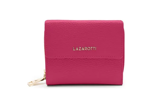 Lazarotti Geldbörse Bologna Leather – Hot Pink - Elegante Damengeldbörse aus hochwertigem Leder mit 9 Kartenfächern und stylishen Reißverschluss. Ideal für modebewusste Frauen.