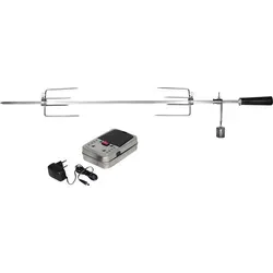 Enders® Grillspieß 7904 für Gasgrill CHICAGO - Grilldrehspieße aus Edelstahl mit laufruhigem Motor für perfektes Garen und inklusive Halterung, ideal für alle Fleischarten.