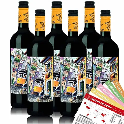 Porta 6 Tinto, trocken, sortenreines Weinpaket + VINOX Winecards (6x0,75l)