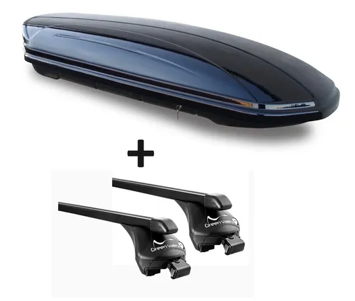 Dachbox VDPMAA 580 l + Relingträger aufliegend für für BMW X3F25 ab 11