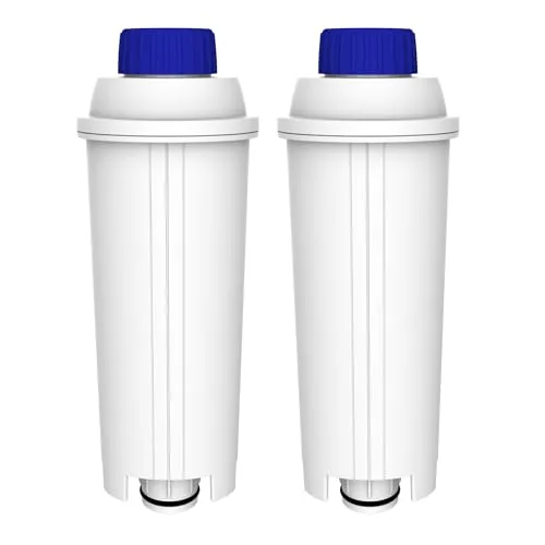 Waterdrop Kaffeefilter, Ersatz für De'Longhi® Wasserfilter DLSC002, 2 Pack | Kompatibel mit De'Longhi® Magnifica® S, Eletta® Explorer, Dinamica® und ECAM-Serie, Espressomaschine, TÜV SÜD Zertifiziert