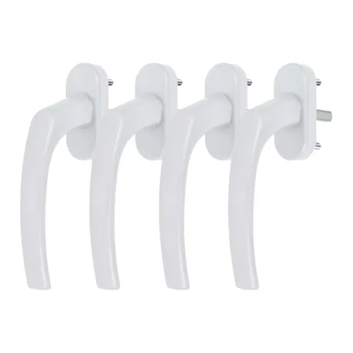 Alu Fenstergriff in Weiß RAL 9016 - Stiftlänge 35mm 4 x