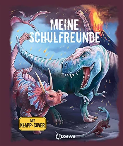 Meine Schulfreunde (Dinosaurier): Freundebuch für die Grundschule - Geschenk zum Schulstart und für die Schultüte (Eintragbücher)
