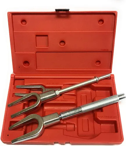 Kraft-Trenngabel Set 3 x Montagegabel für Kugelgelenke - Abzieher Set mit 3 Kraft-Trenngabeln (Maulöffnungen 17, 24, 27 mm) aus geschmiedetem Werkzeugstahl. Ideal zum Trennen von Kugelgelenken und Traggelenken. Lieferung in stabiler Aufbewahrungsbox für einfache Handhabung.