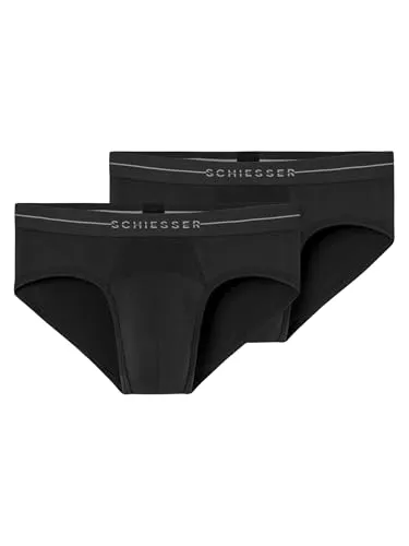 Schiesser Herren Rio-Slip Multipack - Cotton Flex 2er Set - Praktischer Doppelpack mit schwarzen Herren-Rio-Slips aus der SCHIESSER Serie