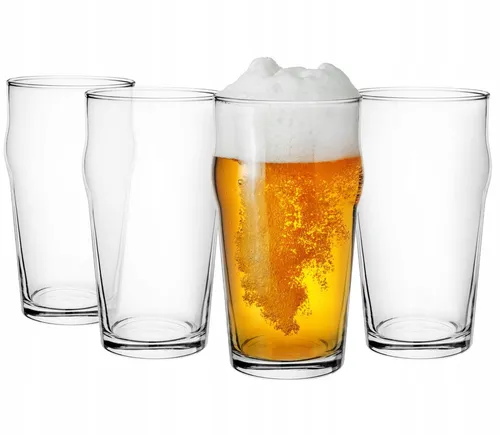 4x Biergläser 530ml Bierkrüge Bierpokale mit Fuß für Bierliebhaber