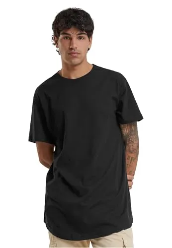Urban Classics Herren Shaped Long Tee T-Shirt, Schwarz (black), XL