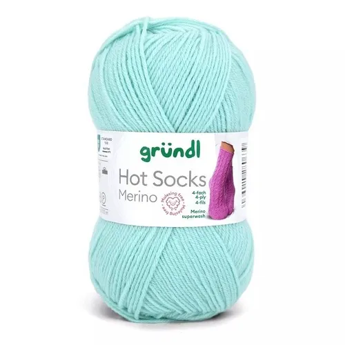 GRÜNDL WOLLE HOT SOCKS MERINO MINT 50 G 100G/7,98 EURO NEU