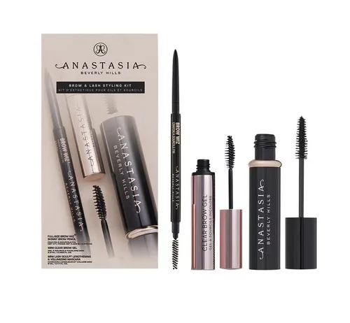 Anastasia Beverly Hills Augenbrauenfarbe Brow & Lash Styling Kit Soft Brown - Augenbrauen-Make-up Set mit Full-Size Brow Wiz, Mini Clear Brow Gel und Mini Lash Sculpt Mascara für perfekte Augenbrauen und Wimpern.