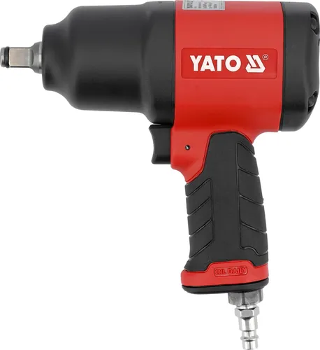YATO Schlagschrauber YT-09546 - 195mm Pneumatisch mit TWIN HAMMER - Schlagschrauber für professionelle Anwendungen, bietet ein maximales Drehmoment von 1800 Nm und ist mit einer TWIN HAMMER Technologie für hohe Leistung ausgestattet.