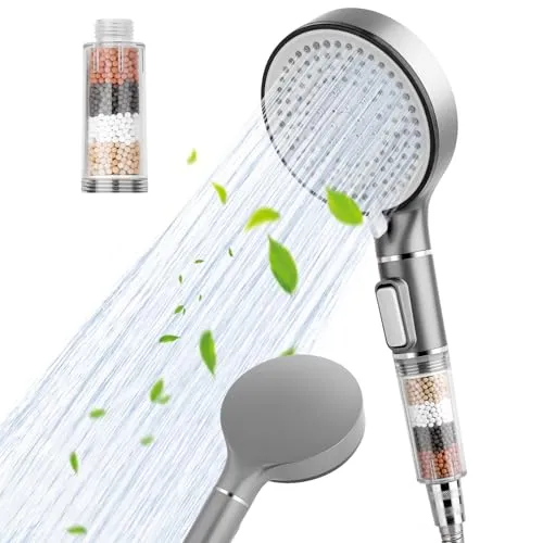 Hochdruck Duschkopf mit Hartwasserfilter und 5 Modi