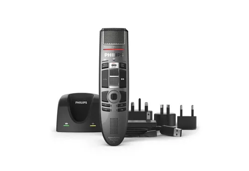 Philips SpeechMike Premium Air SMP4010 Diktiermikrofon, kabellos - Digitales Diktiergerät mit Studioqualität, ergonomischem Design und bis zu 24 Stunden Akku für müheloses Aufnehmen.