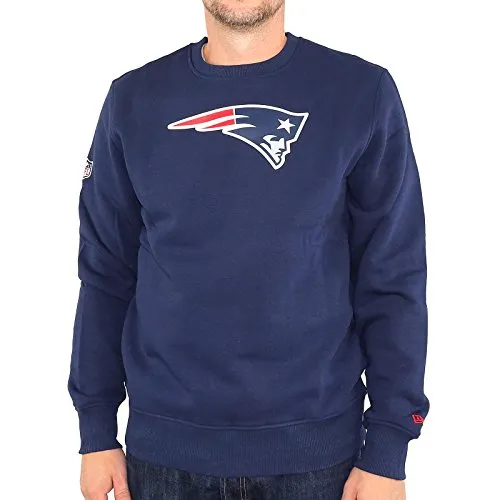 New Era Rundhalspullover NFL New England Patriots blau S (46/48) - Stylischer Rundhalspullover in Navy für Fans der New England Patriots, aus 80% Baumwolle für hohen Tragekomfort und lässigen Look.