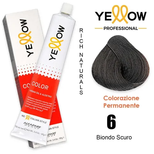 Haartönung 6.0 Dunkelblond Natürlich Alfaparf Yellow Color Permanent 100ml