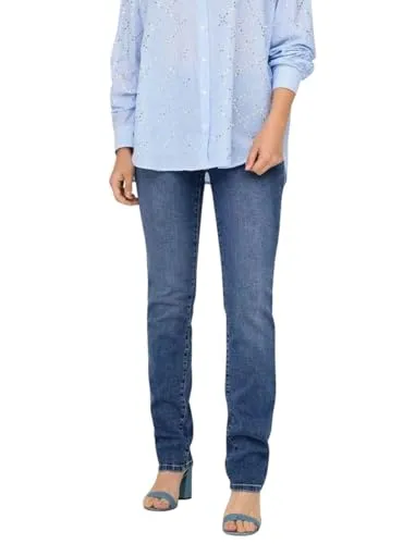 ONLY Female Slim Fit Jeans ONLSUI - Damen-Jeanshosen mit Mid Rise und Slim Fit, aus 78% Baumwolle und 20% recycelter Baumwolle für nachhaltigen Tragekomfort.
