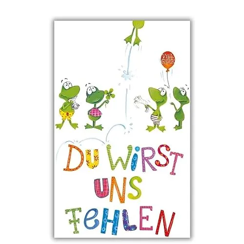 Abschied - Glückwunschkarte 11,5 x 17 cm mit Briefumschlag - Glückwunschkarte im eleganten Design, perfekt für Abschiedswünsche, inklusive passendem Briefumschlag.