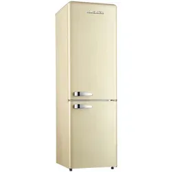 Wolkenstein Retro-Kühl-Gefrierkombination KG250.4RT SC - 251 l, creme glänzend, automatisches Abtauen und stilvolles Design für jede Küche