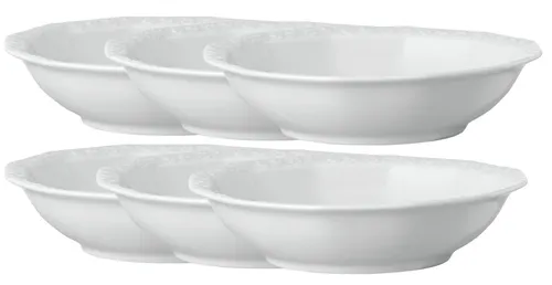 Rosenthal Geschirr-Set Maria Weiss Dessertschale 15 cm Set 6 - Geschirr-Sets: Elegantes 6-teiliges Dessertschalen-Set aus hochwertigem Porzellan, spülmaschinenfest und mikrowellengeeignet – ideal für Desserts und Snacks.