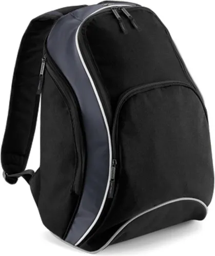 BagBase Unisex BG571BKGP Teamwear Rucksack - Schulrucksäcke mit gepolstertem, verstellbarem Schultergurt und praktischen Fächern für optimale Organisation und Komfort.
