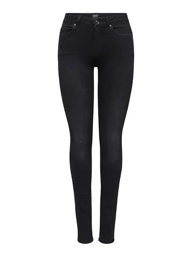 ONLY Skinny-fit-Jeans mit Patches in Schwarz - Größe S - Stylische Skinny-fit-Jeans mit trendigen Patches, ideal für einen modernen Look. Perfekt für Freizeit und Alltag, aus hochwertigem Baumwollmix gefertigt.