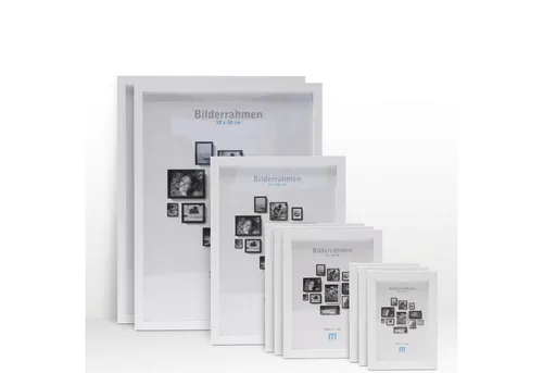 M MERCEO Bilderrahmen, 9-tlg. Bilderrahmen-Set Weiß (10x15cm bis 30x40cm)