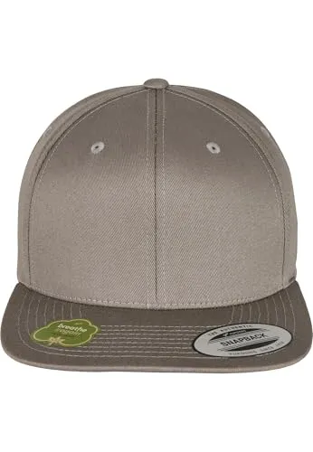 Flexfit Organic Cotton Snapback, Pale Grey, one Size