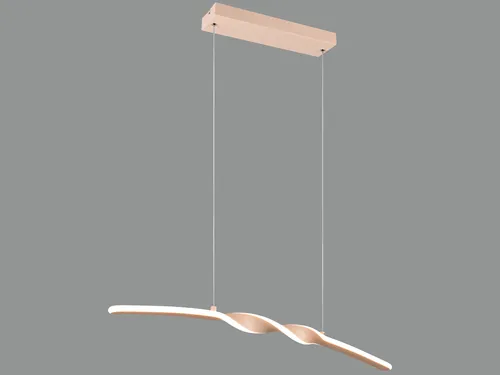 Hängelampe LED Pendelleuchte sandfarben höhenverstellbar - Lampen: Elegante Pendelleuchte in sandfarbenem Metall, höhenverstellbar bis 150 cm, mit 1980 Lumen für stimmungsvolles Licht und einer Lebensdauer von 25.000 Stunden.