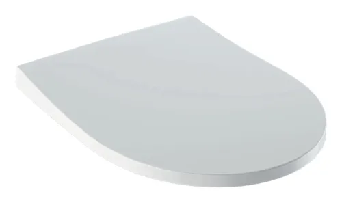 Geberit iCon Slim WC-Sitz 574950000 - WC-Sitz mit Absenkautomatik, ideal für komfortable Nutzung im Badezimmer, Farbe: Weiß, kompatibel mit Keramag.