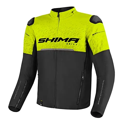 SHIMA DRIFT Motorrad Jacke Herren mit Protektoren in gelb von Shima