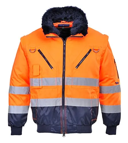 Portwest Hi-Vis Pilotenjacke PJ50, orange-marine, Größe S in orange von Portwest