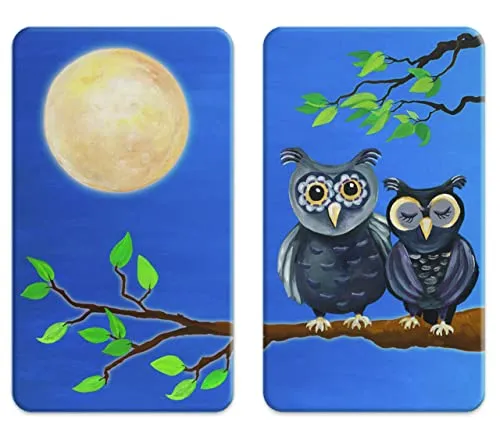 WENKO Herdabdeckplatte Universal Eule, 2er Set