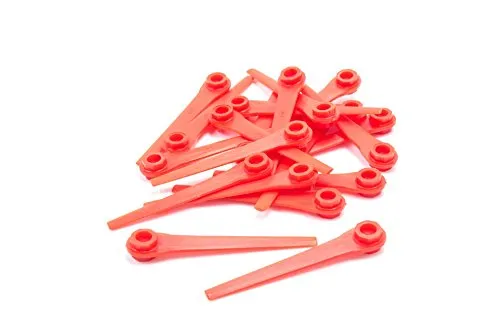 vhbw 20x Ersatz-Messer kompatibel mit Gardena Comfort-Cut Li18/23R 9825, Li18/23R 9825-20 Rasentrimmer - Ersatzklinge Rot, Kunststoff