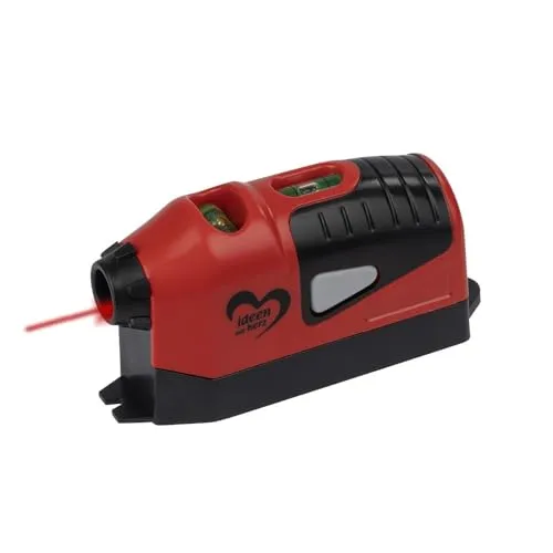 Ideen mit Herz Laser-Wasserwaage | Kreuzlinienlaser | Laserpointer | Werkzeug zum Messen | batteriebetrieben | Maße: 12,2 cm x 4 cm x 6 cm