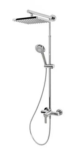 Schulte Duschsystem Rain eckig - Brausesets mit elegantem eckigem Design, bietet ein luxuriöses Duscherlebnis und ist ideal für moderne Badezimmer.