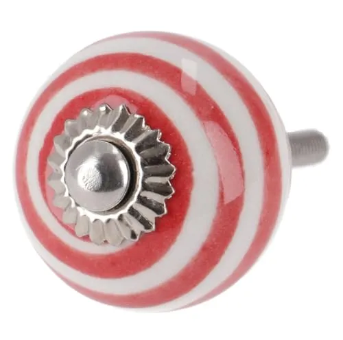 GURU SHOP Kleiner Keramik Möbelknopf, Möbelknauf Möbelgriff, Schranktürknöpfe, Möbelknöpfe, Schubladengriff - Modell 19, 3x3x6 cm