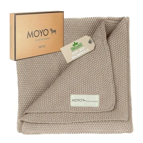 MOYO Babydecke aus 100% Bio-Baumwolle in beige von MOYO