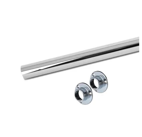 HOOZ Kleiderstange aus Chrom mit Halterung für Ordnung im Schrank verschiedene Längen (1 St., 50 cm - kürzbar), aus Metall