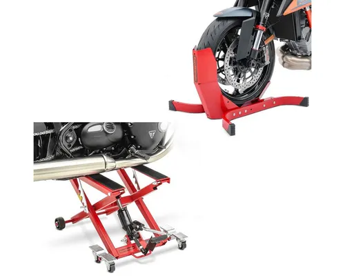 ConStands Motorradheber Set S24: Hebebühne + Motorradwippe von ConStands