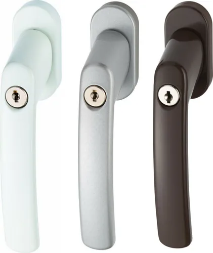 ABUS abschließbarer Fenstergriff FG200 W weiß 44259 - Fenstersicherung mit abschließbarem Fenstergriff, bietet zusätzlichen Schutz für Ihr Zuhause und ist ideal für Fenster mit Zugang von außen.