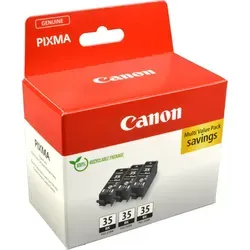 Canon Tinten 1509B028 Multi Value Pack - 3 x PGI-35 Schwarz, hohe Kapazität für zuverlässigen Druck in Canon Pixma Druckern