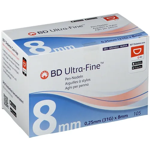 BD Ultra-Fine Pen-Nadeln 8mm, 31G