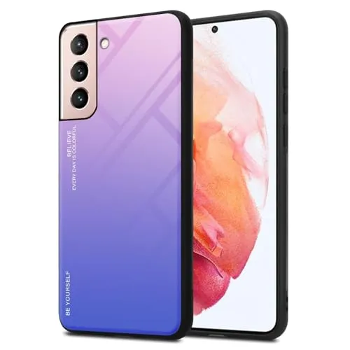 Cadorabo Hülle kompatibel mit Samsung Galaxy S21 5G Schutzhülle TPU Silikon Case Glas Slim Kratzfest Weiche Gummi mit Rundumschutz Case Hülle für Galaxy S21 5G in Schwarz