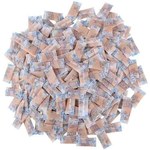 1g x 200 Packs Orange Farbe Silikagel Trockenmittel,Starke Adsorption zur Entfeuchtung in Behältern Bücherregalen Autos Schlafzimmern und Anderen,Feuchtigkeitsaufnahmerate Bis zu 30% (2 cm x 4 cm)