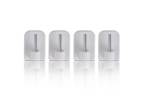 Bestlivings Gardinenstangenhalter Selbstklebehaken, für Vitragestangen, (12-St), aus Kunststoff mit stabilem Stahlstift, hohe Klebekraft