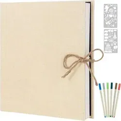 AIOR Selbstklebendes Fotoalbum Groß Leinen - Perfektes Geschenk für jeden Anlass! Praktisches Fotoalbum mit 60 weißen Seiten, ideal zum kreativen Gestalten und Schützen Ihrer wertvollen Erinnerungen.